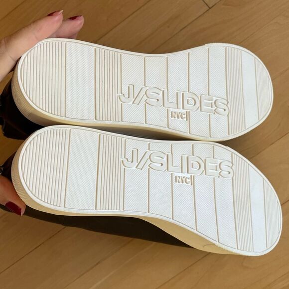 J/Slides Shea Sneaker Boot in Espresso Black Leather 8.5 M NWOB - Picture 13 of 14